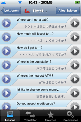 iSayHello travel dictionary and phrasebook App