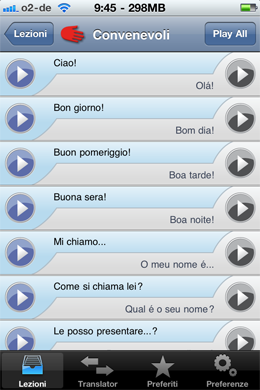 iSayHello vocabolario da viaggio App