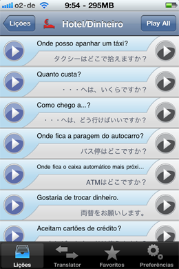 iSayHello dicionário de viagem App